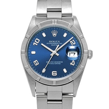 ロレックス オイスターパーペチュアル デイト 15210 ブルー メンズ 時計 【中古】【wristwatch】