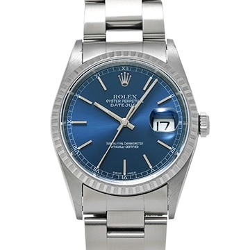 ロレックス デイトジャスト 16220 ブルー メンズ 時計 【中古】【wristwatch】