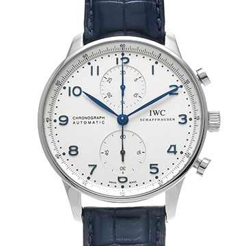 IWC ポルトギーゼ クロノグラフ IW371446 シルバー メンズ 時計 【中古】【wristwatch】