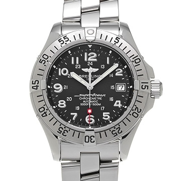 ブライトリング スーパーオーシャン A183B39PFA ブラック メンズ 時計 【中古】【wristwatch】