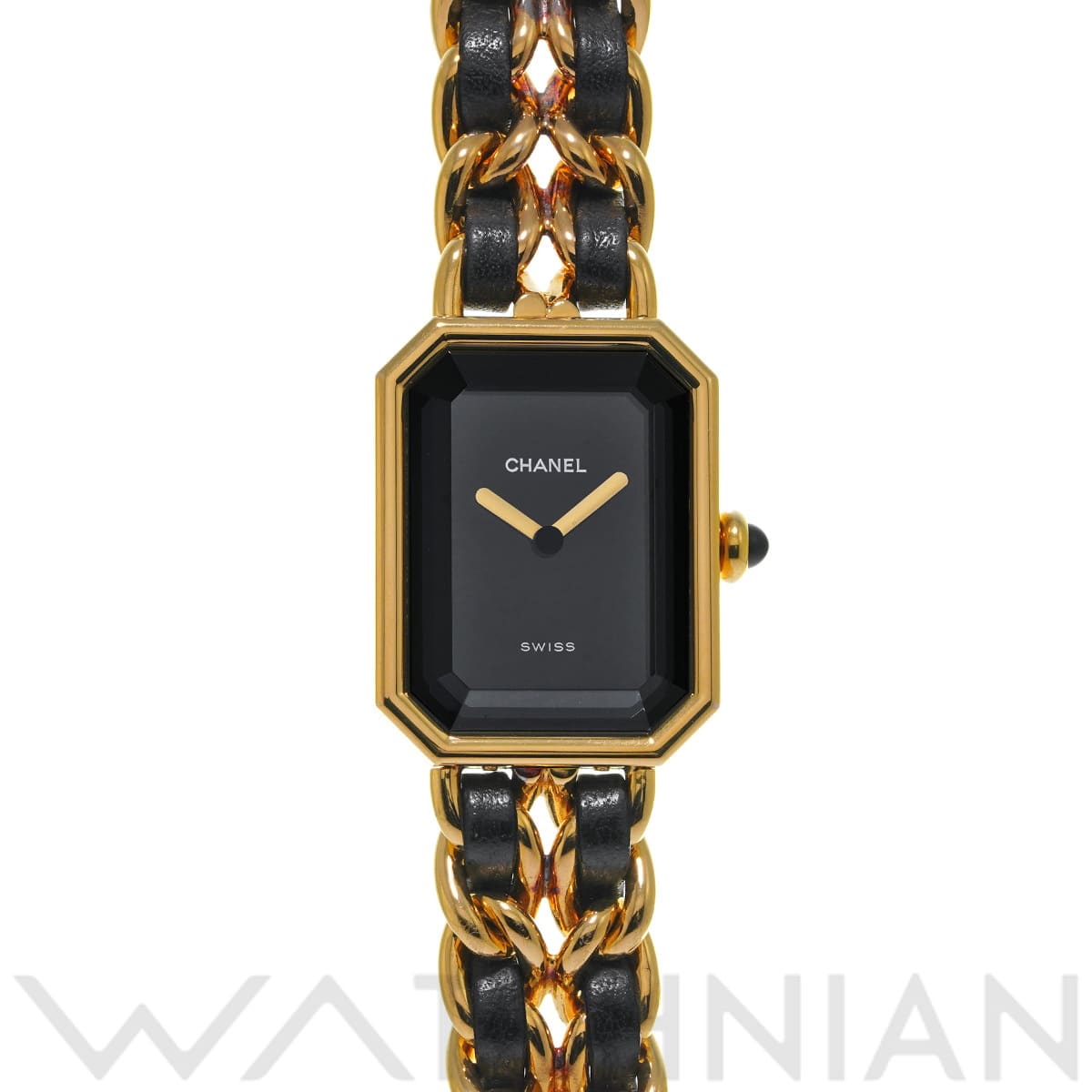 シャネル プルミエール M H0001 ブラック レディース 時計 【中古】【wristwatch】