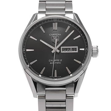 タグ ホイヤー カレラ キャリバー5 デイデイト WAR201A.BA0723 ブラック メンズ 時計 【中古】【wristwatch】