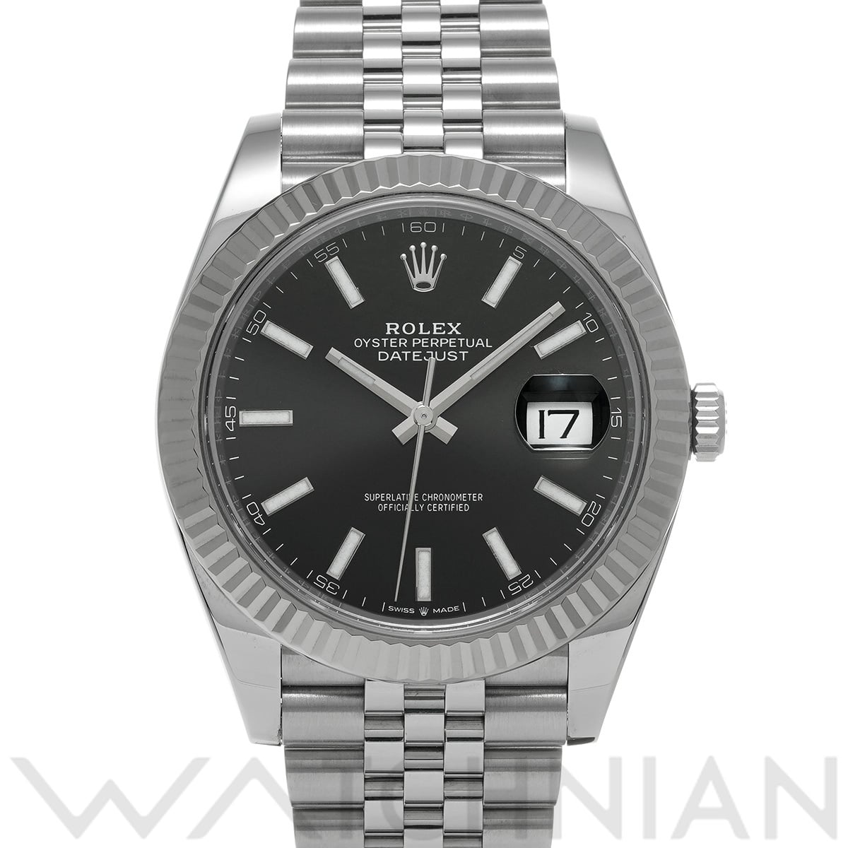 ロレックス デイトジャスト 41 126334 ブライトブラック メンズ 時計 【中古】【wristwatch】