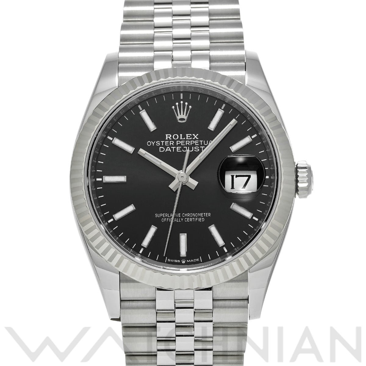 ロレックス デイトジャスト 36 126234 ブライトブラック メンズ 時計 【中古】【wristwatch】