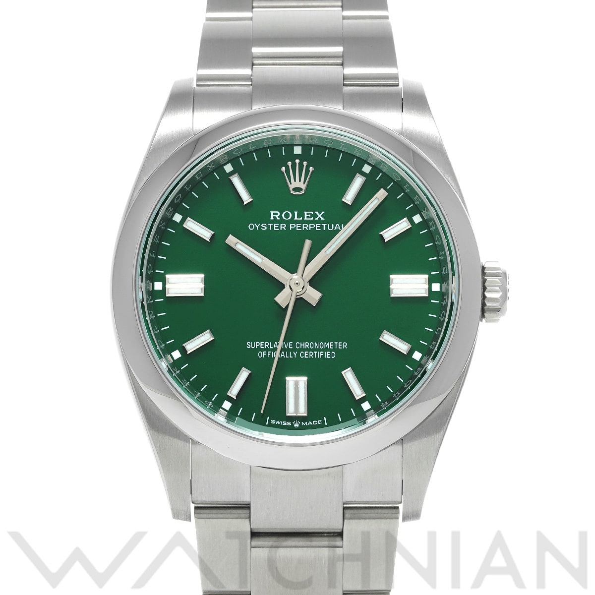 ロレックス オイスターパーペチュアル 36 126000 グリーン メンズ 時計 【中古】【wristwatch】