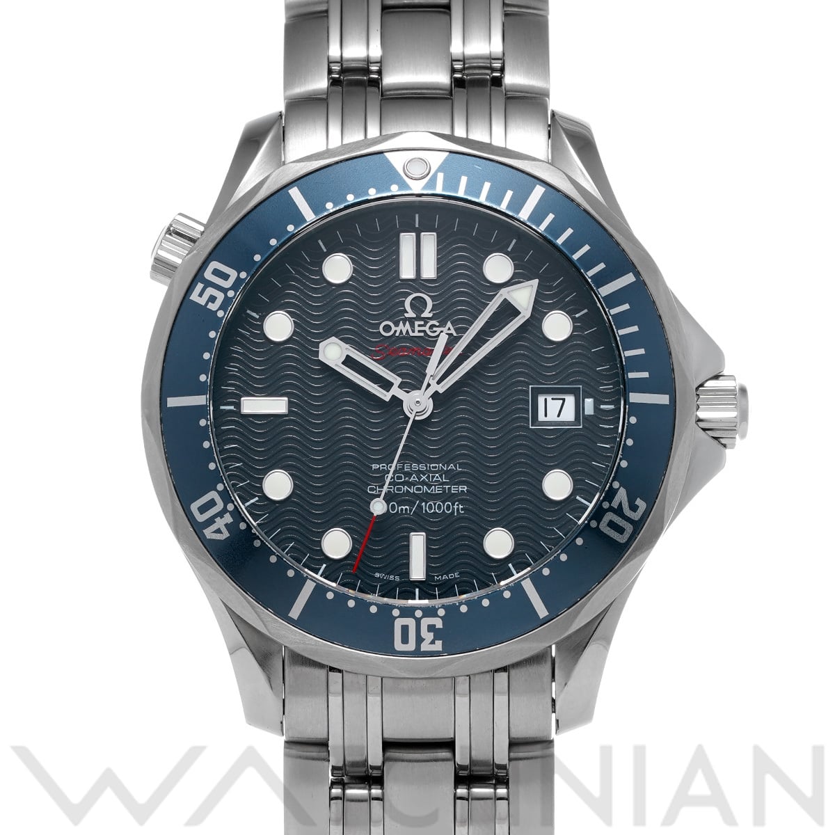 オメガ シーマスター ダイバー300 コーアクシャル 2220.80 ブルー メンズ 時計 【中古】【wristwatch】