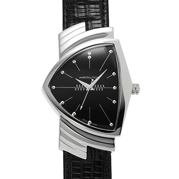 ハミルトン ベンチュラ クォーツ H24411732 ブラック メンズ 時計 【中古】【wristwatch】