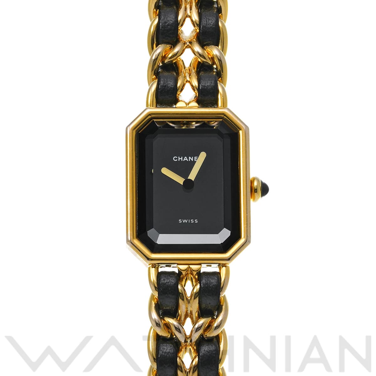 シャネル プルミエール M H0001 ブラック レディース 時計 【中古】【wristwatch】