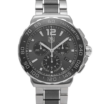 タグ ホイヤー フォーミュラ1 クォーツ クロノグラフ CAU1115.BA0869 グレー/ブラック メンズ 時計 【中古】【wristwatch】