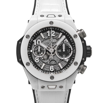 ウブロ ビッグ・バン ウニコ ホワイト セラミック 421.HX.1170.RX マットブラック スケルトン メンズ 時計 【中古】【wristwatch】