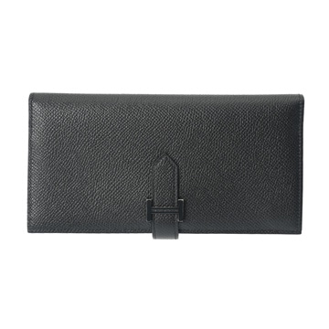 エルメス ベアン スフレ モノクローム ブラック/パラジウム金具 ヴォーエプソン ユニセックス 財布 【未使用】【purse】