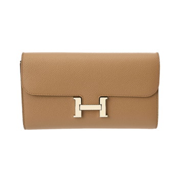エルメス コンスタンスロング トゥーゴー ゴールド ヴォーエプソン ユニセックス 財布 【中古】【purse】