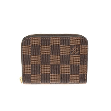 ルイ ヴィトン ダミエ ジッピ―コインパース ブラウン N63070 ダミエキャンバス ユニセックス 財布 【中古】【purse】