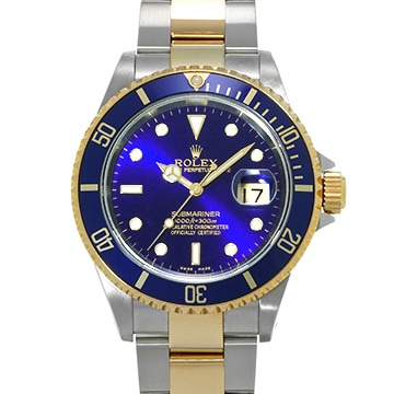 ロレックス サブマリーナ デイト 16613 ブルー メンズ 時計 【中古】【wristwatch】