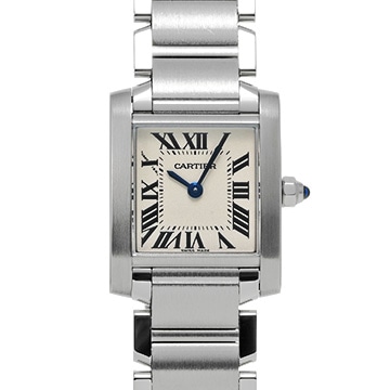 カルティエ タンクフランセーズ SM W51008Q3 シルバー レディース 時計 【中古】【wristwatch】