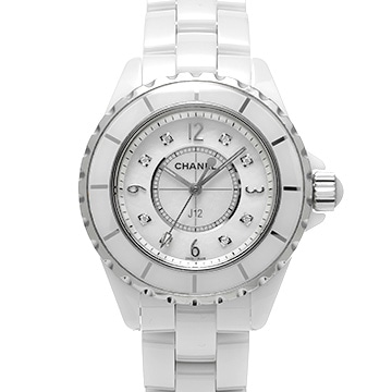 シャネル J12 33MM H2422 ホワイトシェル/ダイヤモンド レディース 時計 【中古】【wristwatch】