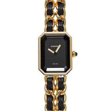 シャネル プルミエール M H0001 ブラック レディース 時計 【中古】【wristwatch】