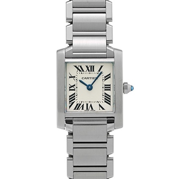 カルティエ タンクフランセーズ SM W51008Q3 シルバー レディース 時計 【中古】【wristwatch】