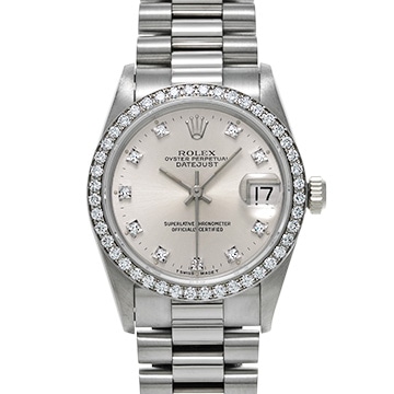 ロレックス デイトジャスト 68289G シルバー/ダイヤモンド ユニセックス 時計 【中古】【wristwatch】