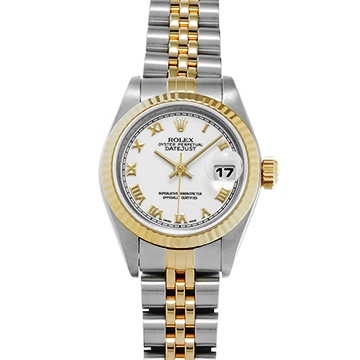 ロレックス デイトジャスト 79173 ホワイト レディース 時計 【中古】【wristwatch】