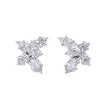 ハリー ウィンストン ウィンストンクラスター イヤリング シルバー Pt950プラチナ レディース ジュエリー 【中古】【jewelry】