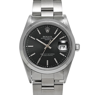 ロレックス オイスターパーペチュアル デイト 34 15200 ブラック メンズ 時計 【中古】【wristwatch】