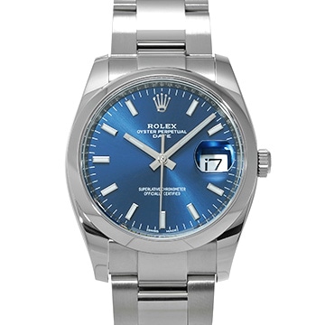 ロレックス オイスターパーペチュアル デイト 115200 ブルー メンズ 時計 【中古】【wristwatch】