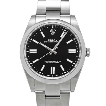 ロレックス オイスターパーペチュアル 41 124300 ブライトブラック メンズ 時計 【中古】【wristwatch】