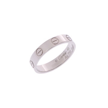 カルティエ ミニラブリング #48 シルバー K18ホワイトゴールド WG レディース ジュエリー 【中古】【jewelry】