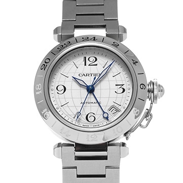 カルティエ パシャ C メリディアン GMT W31078M7 シルバー ユニセックス 時計 【中古】【wristwatch】