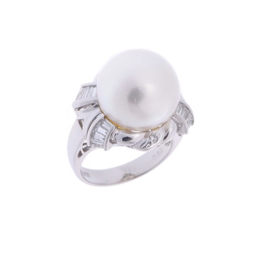 ノーブランド パールリング シルバー Pt900プラチナ レディース ジュエリー 【中古】【jewelry】