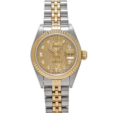 ロレックス デイトジャスト 79173G シャンパンコンピュータ/ダイヤモンド レディース 時計 【中古】【wristwatch】