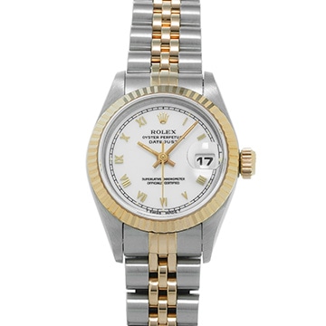 ロレックス デイトジャスト 69173 ホワイト レディース 時計 【中古】【wristwatch】