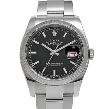 ロレックス デイトジャスト 116234 ブラック メンズ 時計 【中古】【wristwatch】