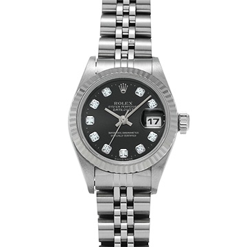 ロレックス デイトジャスト 69174G ブラック/ダイヤモンド レディース 時計 【中古】【wristwatch】