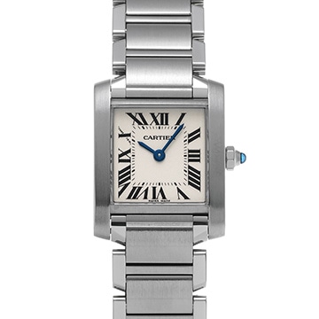 カルティエ タンクフランセーズ SM W51008Q3 シルバー レディース 時計 【中古】【wristwatch】