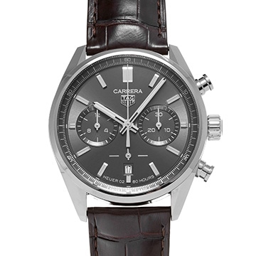 タグ ホイヤー カレラ キャリバーホイヤー02 クロノグラフ CBN2012.FC6483 グレー メンズ 時計 【中古】【wristwatch】