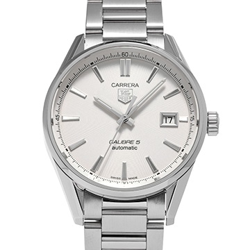 タグ ホイヤー カレラ キャリバー5 WAR211B.BA0782 シルバー メンズ 時計 【中古】【wristwatch】
