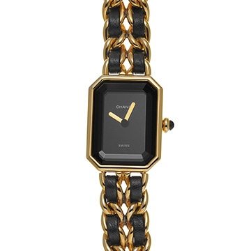 シャネル プルミエール M H0001 ブラック レディース 時計 【中古】【wristwatch】