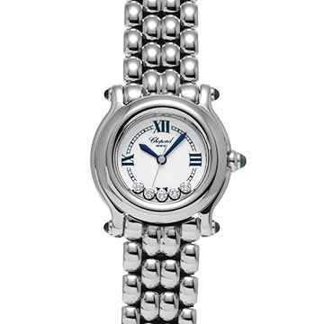 ショパール ハッピースポーツ 27/8250-23 ホワイト/ダイヤモンド レディース 時計 【中古】【wristwatch】