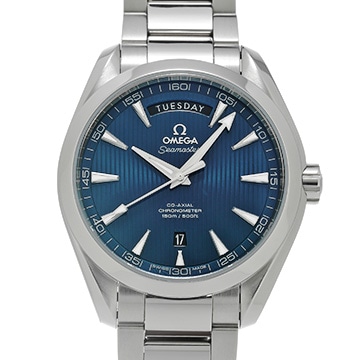 オメガ シーマスター アクアテラ 150M コーアクシャル デイデイト 231.10.42.22.03.001 ブルー メンズ 時計 【中古】【wristwatch】
