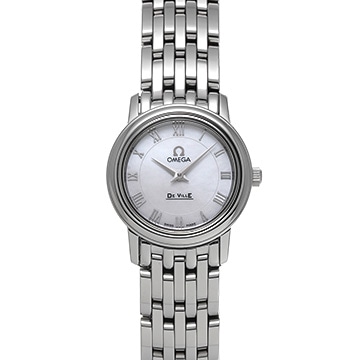 オメガ デ・ヴィル プレステージ クォーツ 4570.71 ホワイトシェル レディース 時計 【中古】【wristwatch】