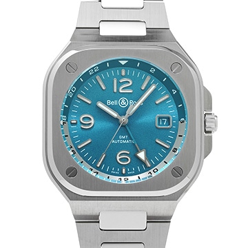 ベル＆ロス BR 05 GMT スカイブルー BR05G-PB-ST/SRB ブルー メンズ 時計 【中古】【wristwatch】