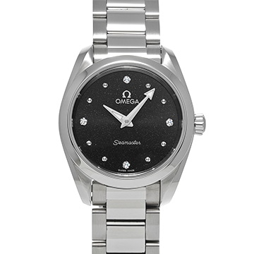 オメガ シーマスター アクアテラ 220.10.28.60.51.001 ブラック/ダイヤモンド レディース 時計 【中古】【wristwatch】
