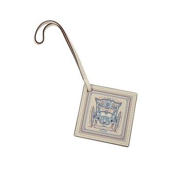 エルメス カレ ナノ チャーム Grand Carrosse pour un Ambassadeur ホワイト ヴォースイフト ユニセックス 【中古】【other】