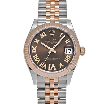 ロレックス デイトジャスト 31 278271 チョコレート/ダイヤモンド ユニセックス 時計 【新品】【wristwatch】