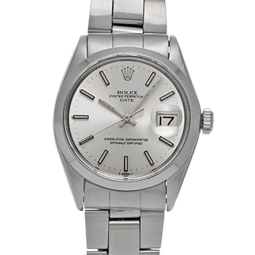 ロレックス オイスターパーペチュアル デイト 1500 シルバー メンズ 時計 【中古】【wristwatch】