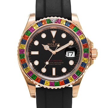 ロレックス ヨットマスター 40 キャンディ 116695SATS ブラック メンズ 時計 【中古】【wristwatch】