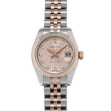 ロレックス デイトジャスト 179171G ピンクコンピュータ/ダイヤモンド レディース 時計 【中古】【wristwatch】