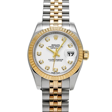 ロレックス デイトジャスト 179173G ホワイト/ダイヤモンド レディース 時計 【中古】【wristwatch】